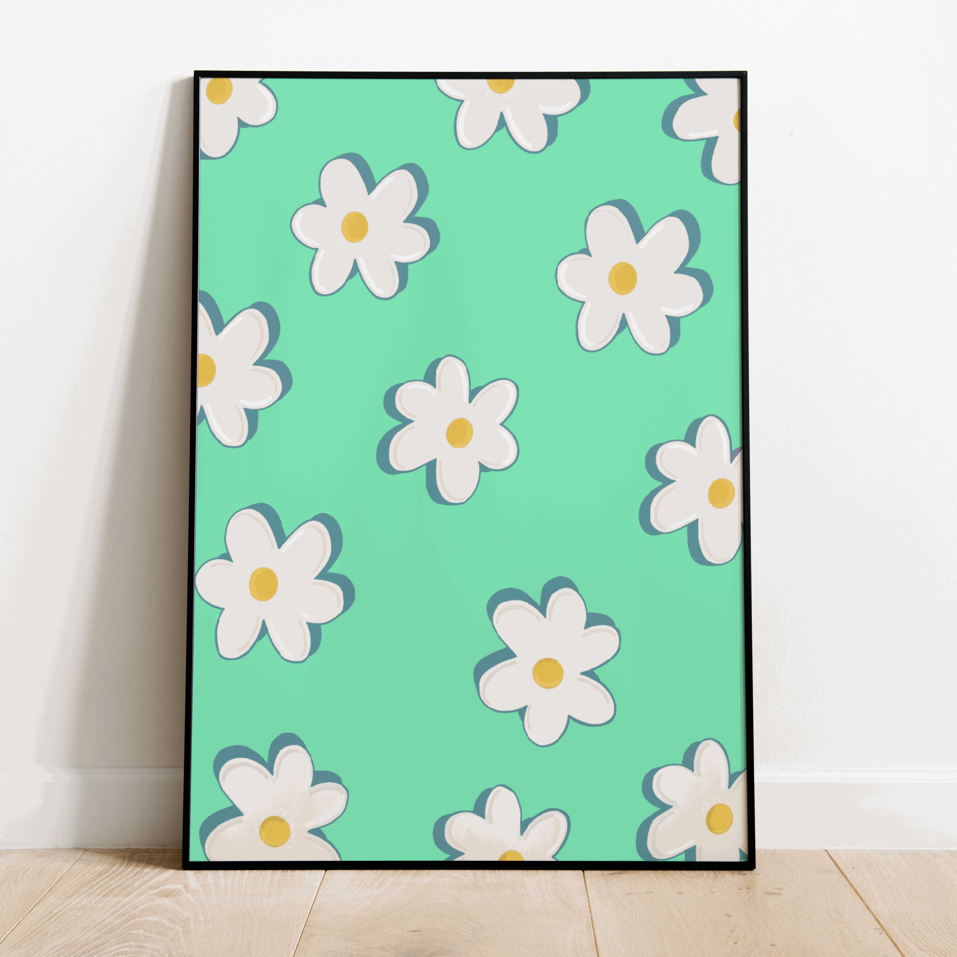 Daisies Print - Other Colours Available Posters, Prints, & Visual Artwork Pretty Average