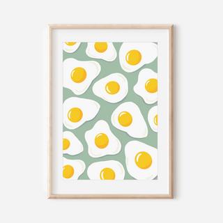 Egg Print - Other Colours Available Posters, Prints, & Visual Artwork Pretty Average 4x6" Green
