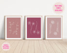 Blush Pink Wildflowers Print Posters, Prints, & Visual Artwork Pretty Average   