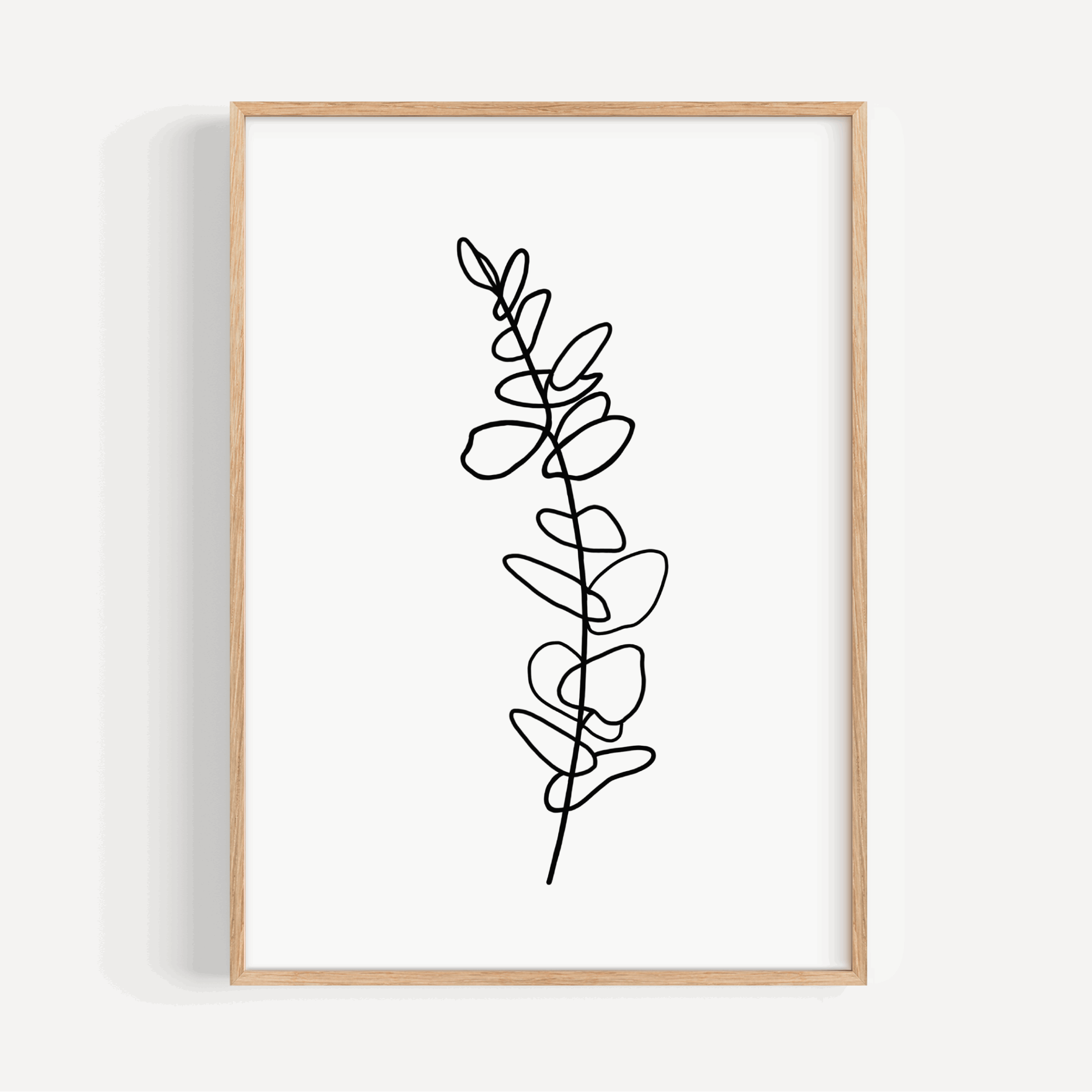 Eucalyptus Line Drawing Print - Single Branch Posters, Prints, & Visual Artwork Pretty Average