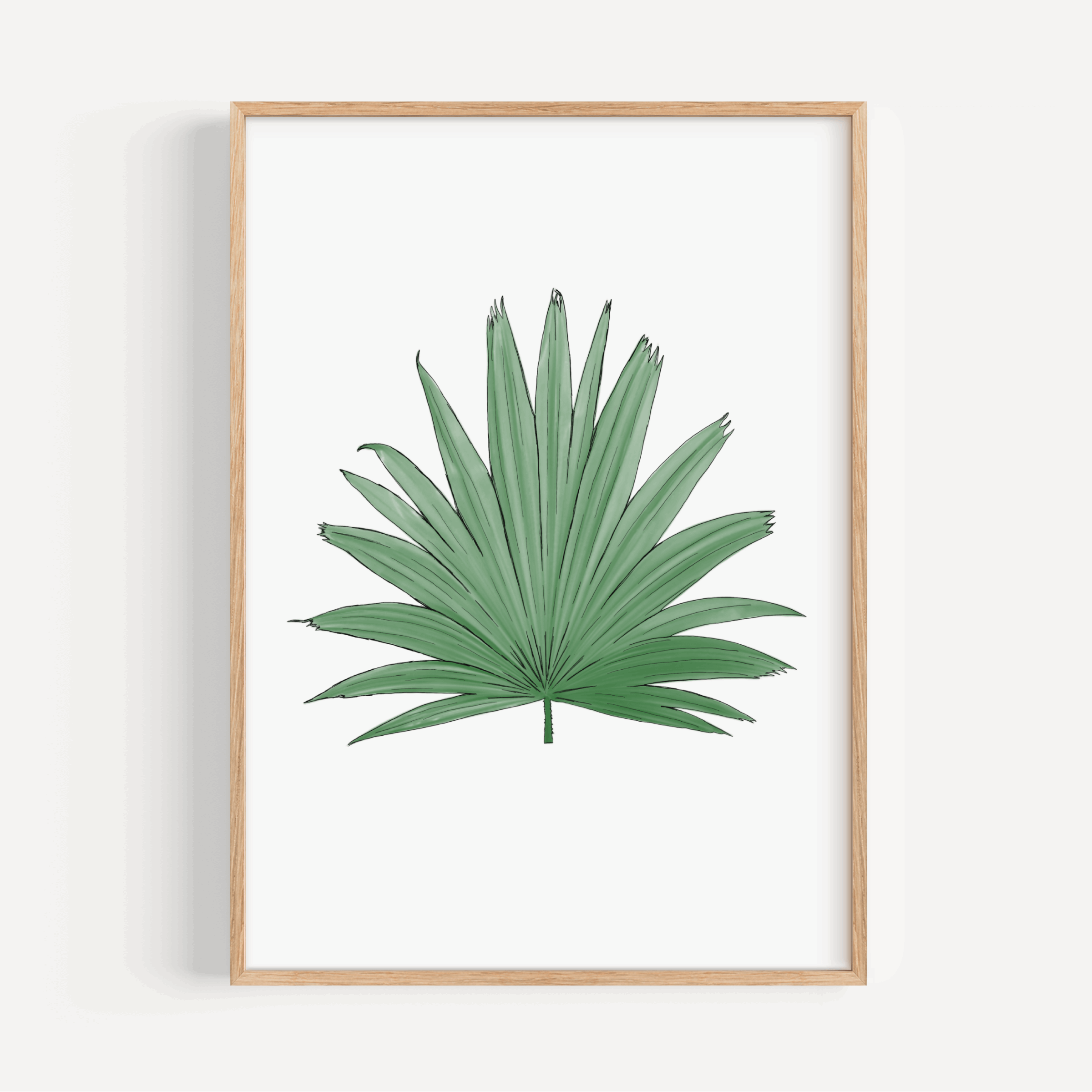 Fan Palm Leaf Print Posters, Prints, & Visual Artwork Pretty Average
