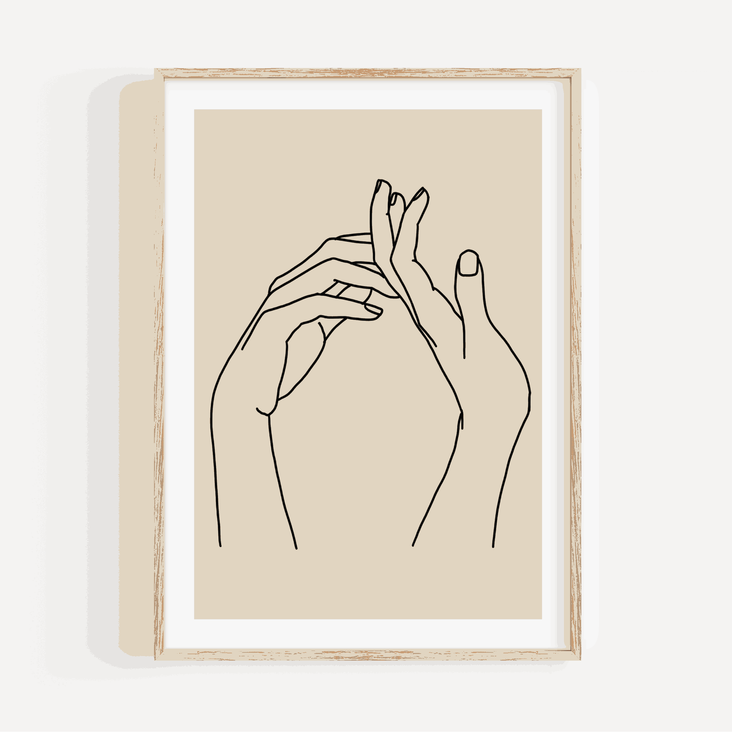 Hands Line Drawing Print Posters, Prints, & Visual Artwork Pretty Average