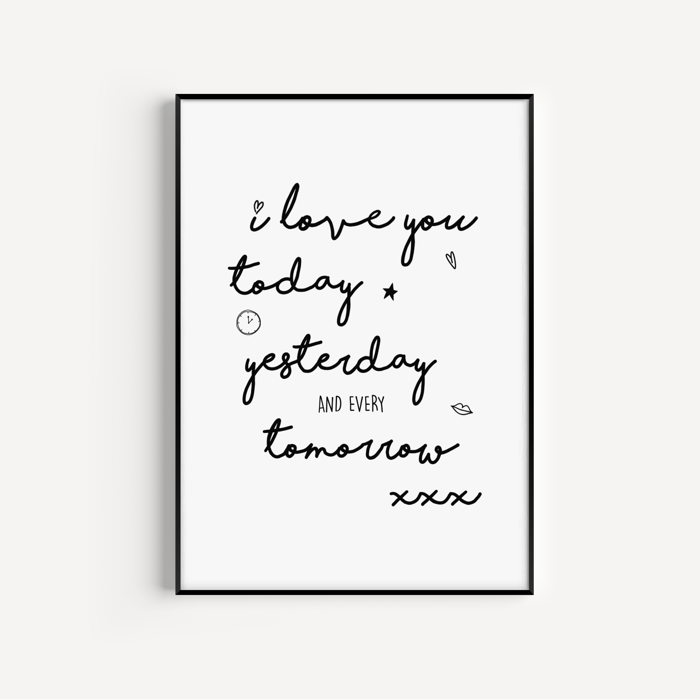 I Love You, Doodle Print Posters, Prints, & Visual Artwork Pretty Average