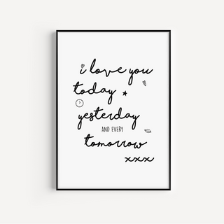 I Love You, Doodle Print Posters, Prints, & Visual Artwork Pretty Average