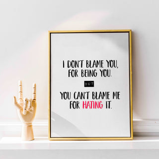 I don't blame you for being you - Fall Out Boy Print Posters, Prints, & Visual Artwork Pretty Average