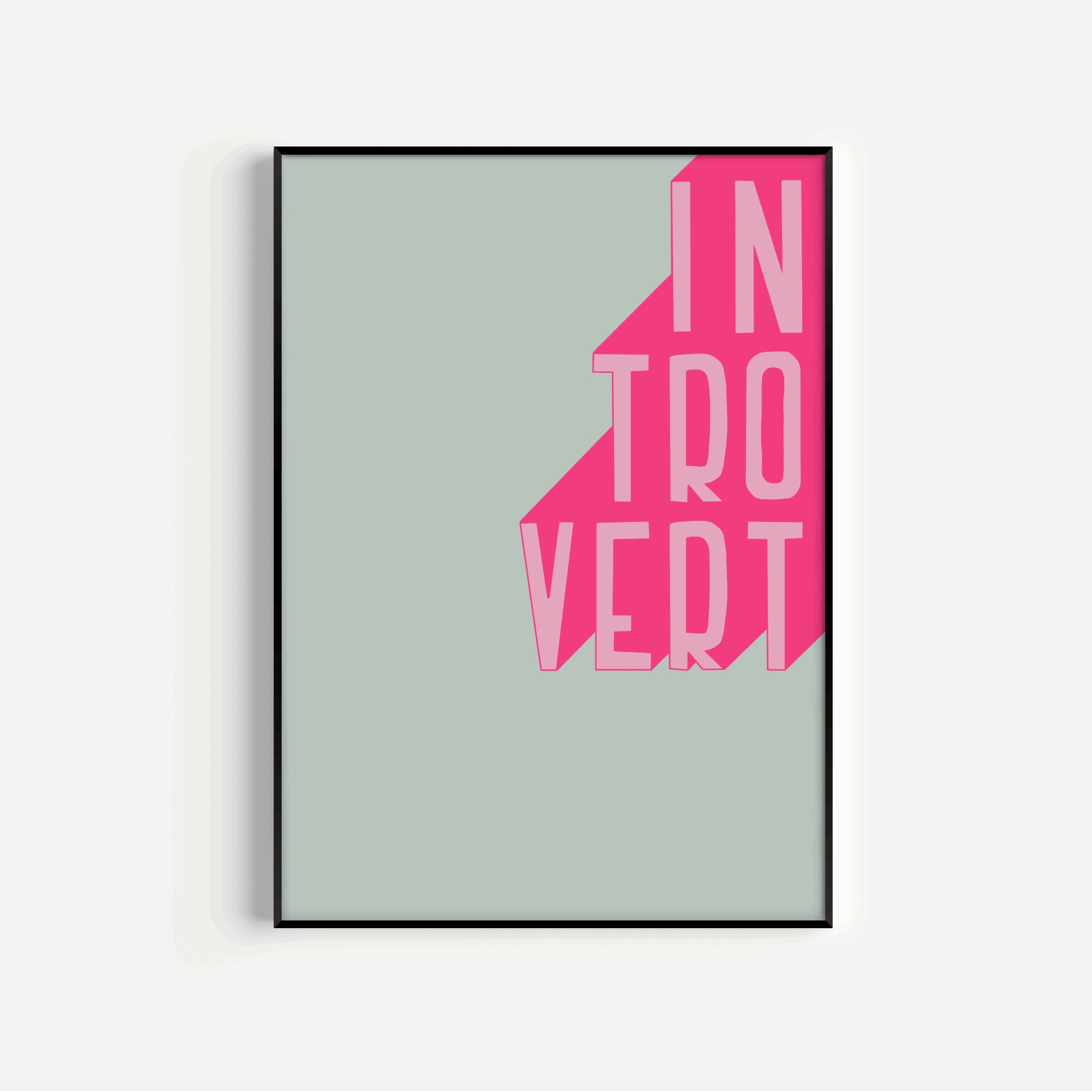 Introvert Print Posters, Prints, & Visual Artwork Pretty Average