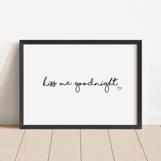 Kiss Me Goodnight Print Posters, Prints, & Visual Artwork Pretty Average