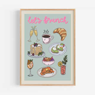 Let’s Brunch - Illustrated Print Posters, Prints, & Visual Artwork Pretty Average