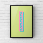 Letter / Initial Print - Green, Pink & Blue Polka Dot Posters, Prints, & Visual Artwork Pretty Average