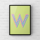 Letter / Initial Print - Green, Pink & Blue Polka Dot Posters, Prints, & Visual Artwork Pretty Average