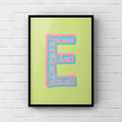 Letter / Initial Print - Green, Pink & Blue Polka Dot Posters, Prints, & Visual Artwork Pretty Average