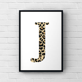 Letter / Initial Print - Leopard Print Posters, Prints, & Visual Artwork Pretty Average