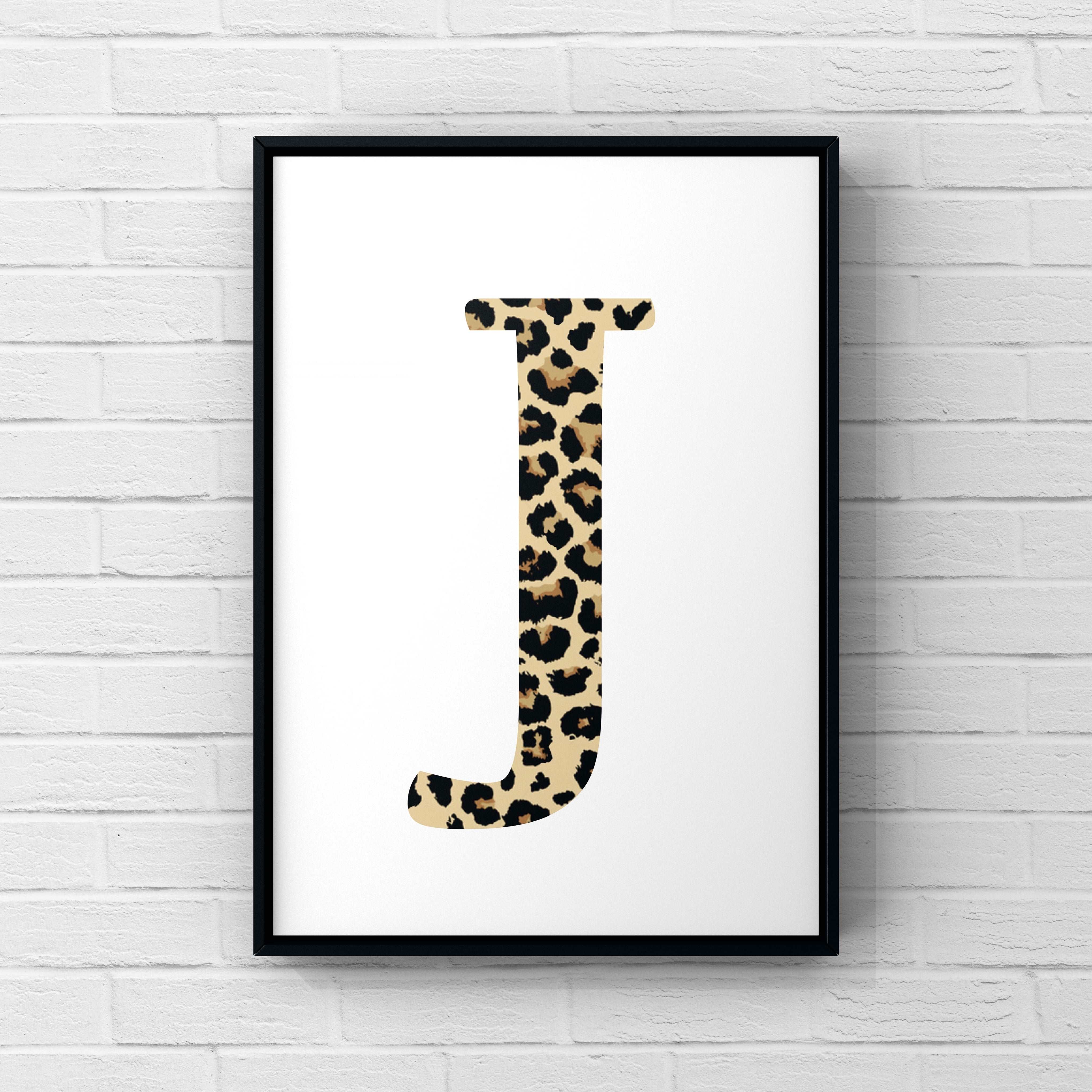 Letter / Initial Print - Leopard Print Posters, Prints, & Visual Artwork Pretty Average
