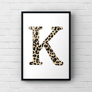Letter / Initial Print - Leopard Print Posters, Prints, & Visual Artwork Pretty Average