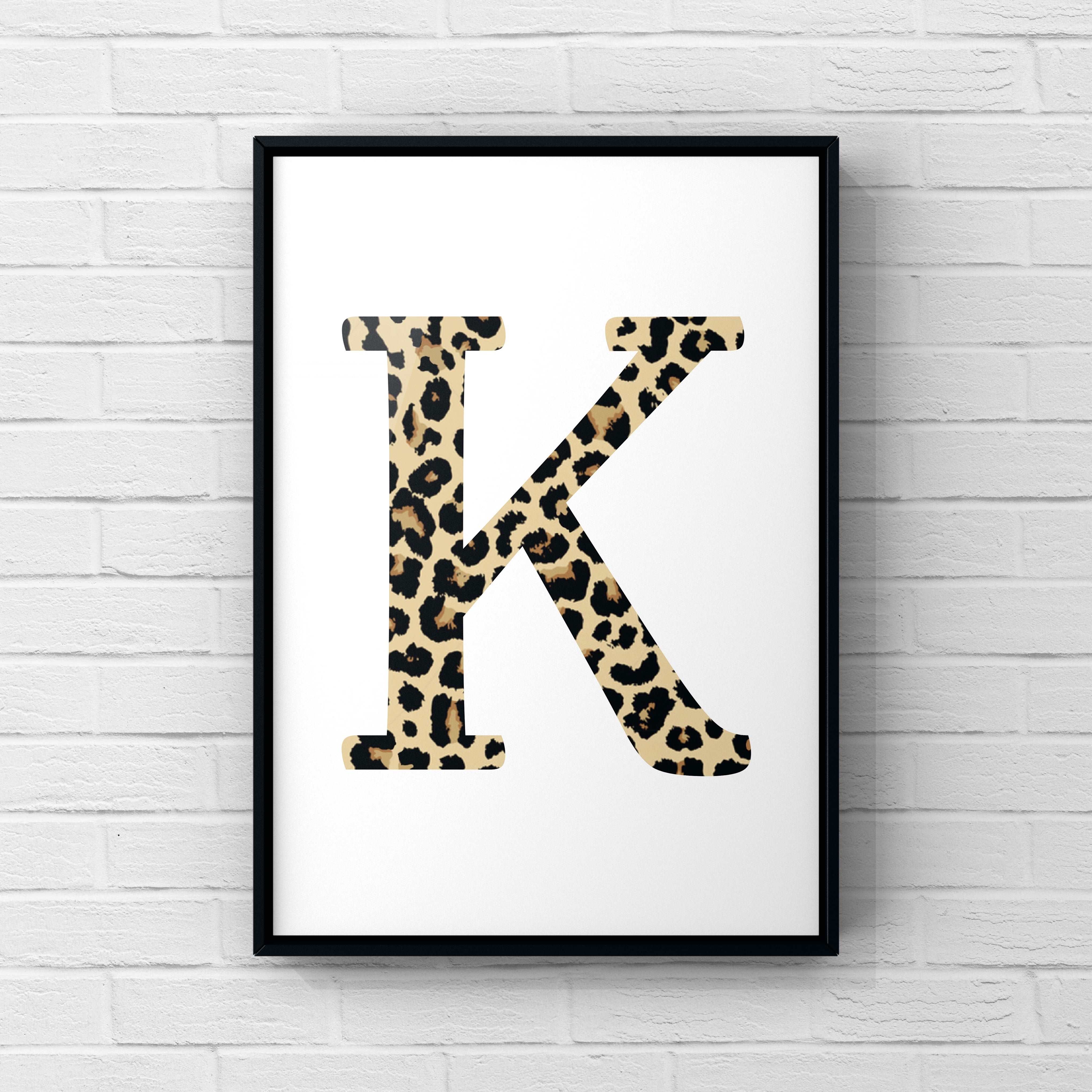 Letter / Initial Print - Leopard Print Posters, Prints, & Visual Artwork Pretty Average