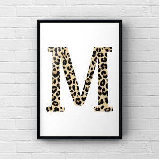 Letter / Initial Print - Leopard Print Posters, Prints, & Visual Artwork Pretty Average