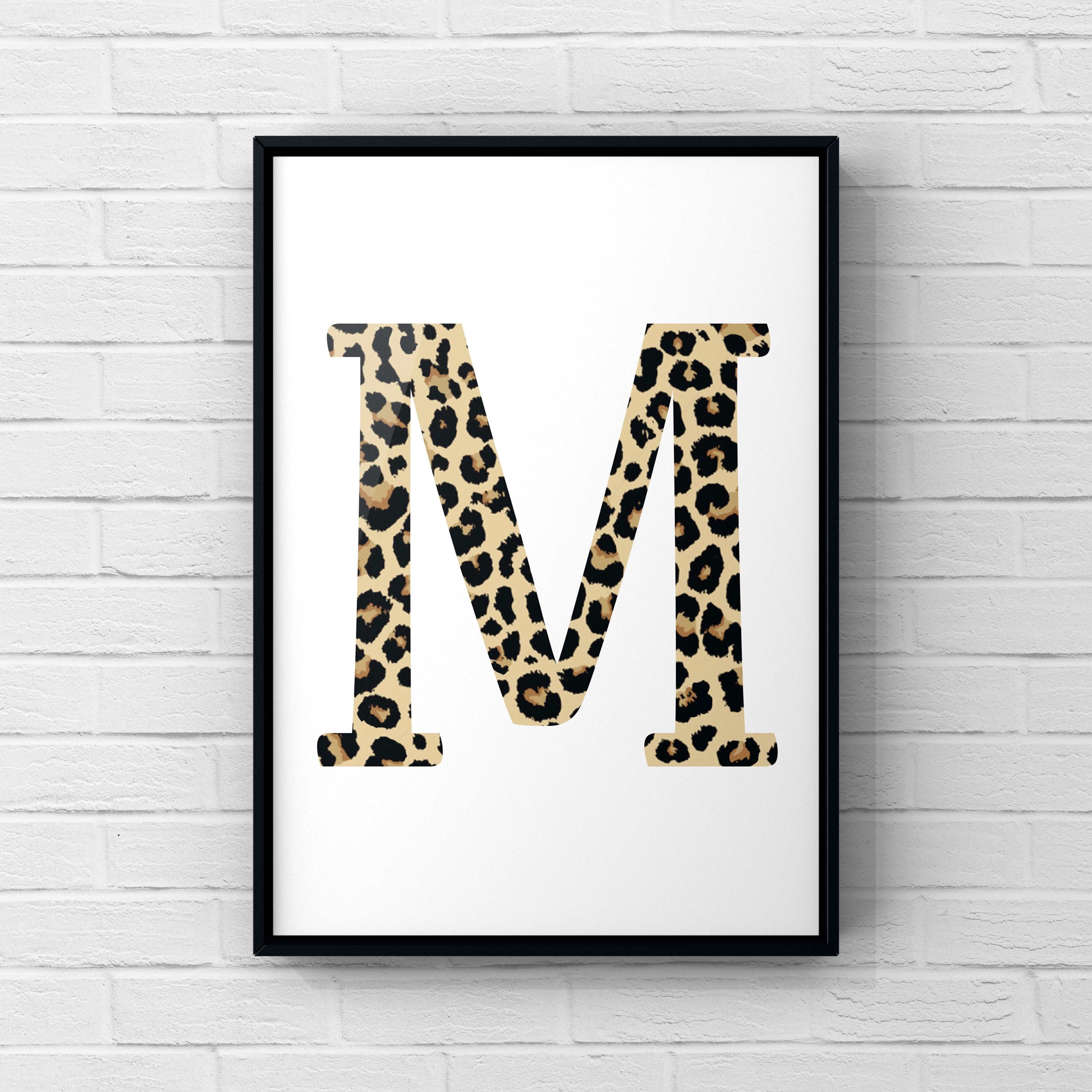 Letter / Initial Print - Leopard Print Posters, Prints, & Visual Artwork Pretty Average