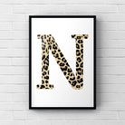 Letter / Initial Print - Leopard Print Posters, Prints, & Visual Artwork Pretty Average