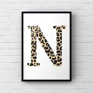 Letter / Initial Print - Leopard Print Posters, Prints, & Visual Artwork Pretty Average
