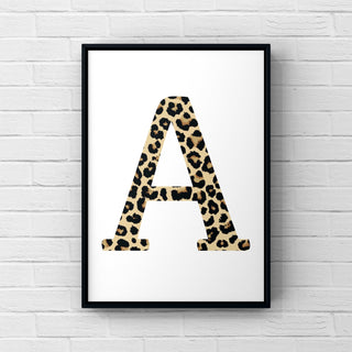 Letter / Initial Print - Leopard Print Posters, Prints, & Visual Artwork Pretty Average