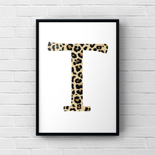 Letter / Initial Print - Leopard Print Posters, Prints, & Visual Artwork Pretty Average