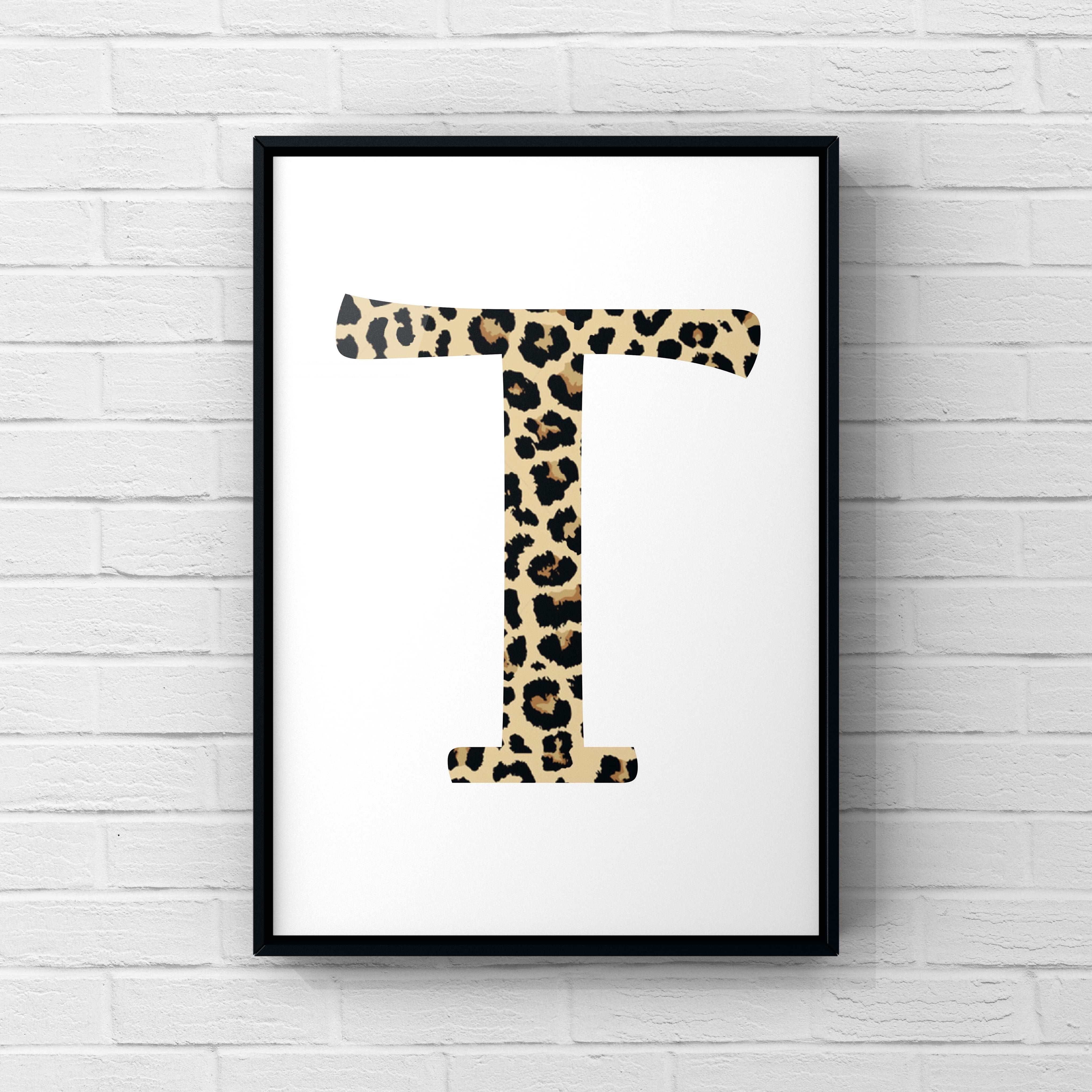 Letter / Initial Print - Leopard Print Posters, Prints, & Visual Artwork Pretty Average