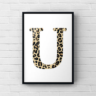 Letter / Initial Print - Leopard Print Posters, Prints, & Visual Artwork Pretty Average