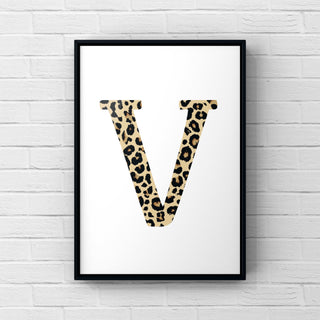Letter / Initial Print - Leopard Print Posters, Prints, & Visual Artwork Pretty Average