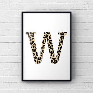 Letter / Initial Print - Leopard Print Posters, Prints, & Visual Artwork Pretty Average