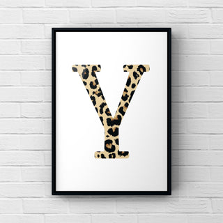 Letter / Initial Print - Leopard Print Posters, Prints, & Visual Artwork Pretty Average