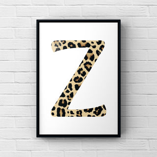 Letter / Initial Print - Leopard Print