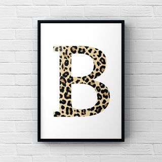 Letter / Initial Print - Leopard Print Posters, Prints, & Visual Artwork Pretty Average