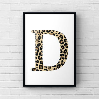 Letter / Initial Print - Leopard Print Posters, Prints, & Visual Artwork Pretty Average