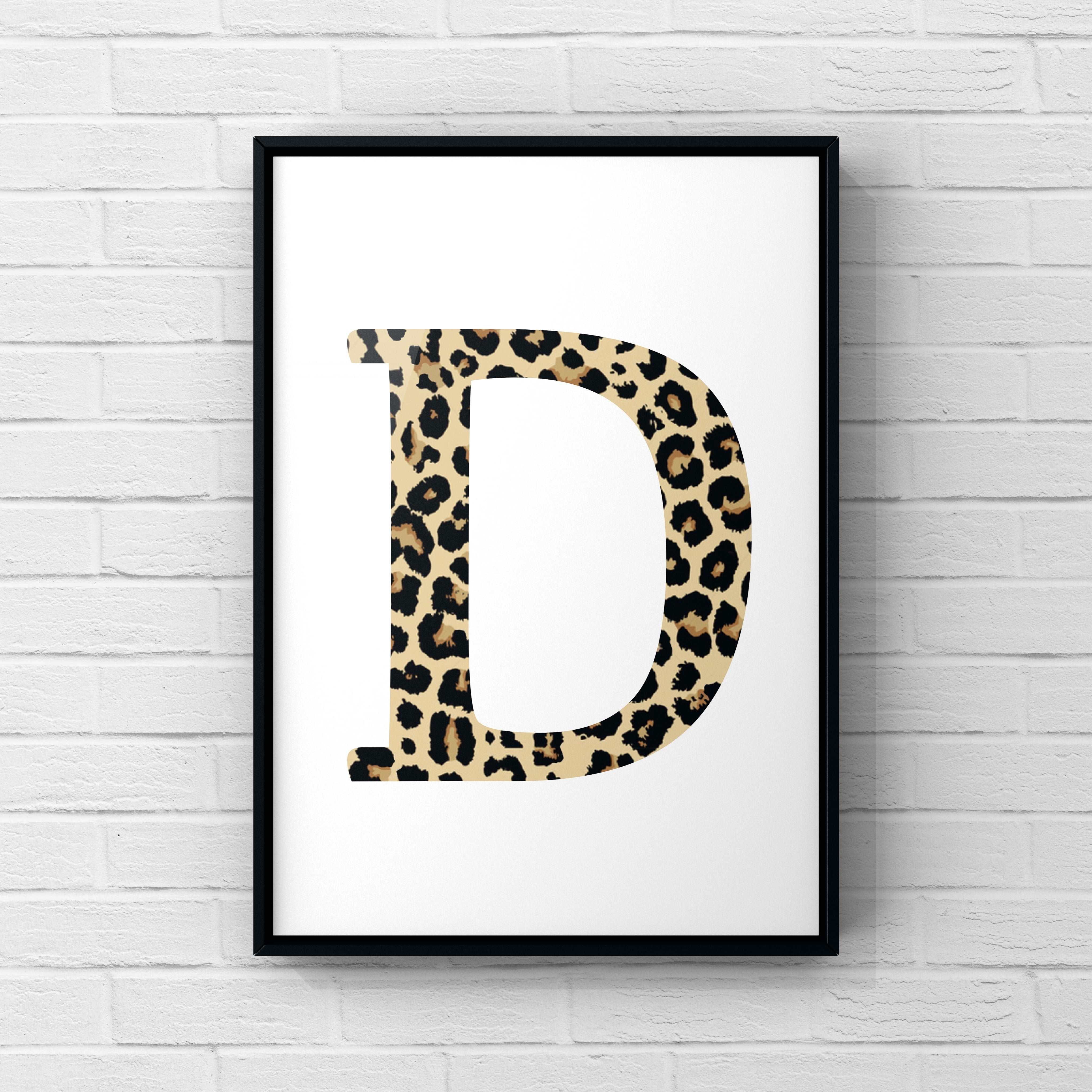 Letter / Initial Print - Leopard Print Posters, Prints, & Visual Artwork Pretty Average