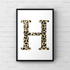 Letter / Initial Print - Leopard Print Posters, Prints, & Visual Artwork Pretty Average