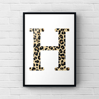 Letter / Initial Print - Leopard Print Posters, Prints, & Visual Artwork Pretty Average