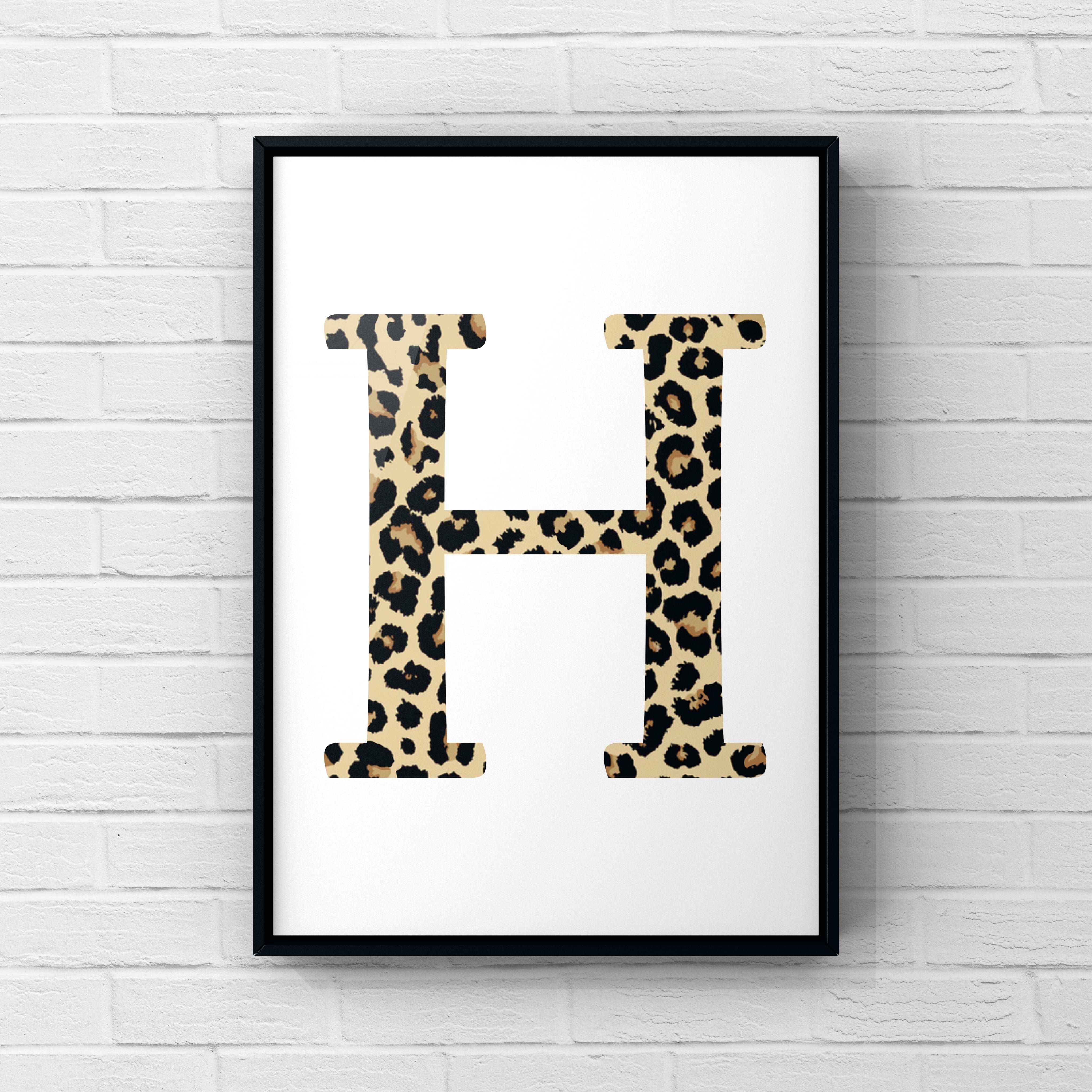 Letter / Initial Print - Leopard Print Posters, Prints, & Visual Artwork Pretty Average