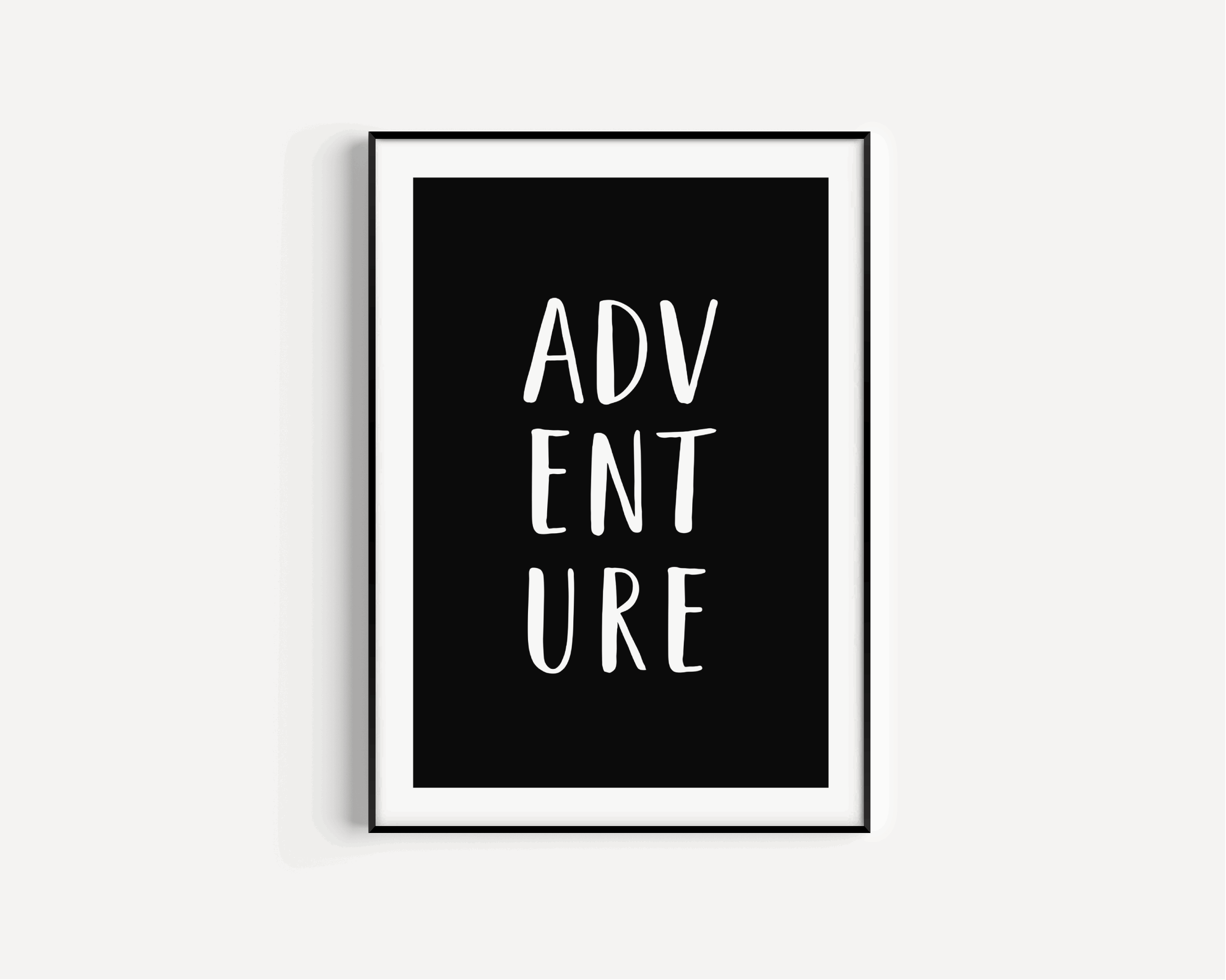Adventure Print - Black and White Posters, Prints, & Visual Artwork Pretty Average   