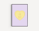 OK Bye, Love Heart Print Posters, Prints, & Visual Artwork Pretty Average   
