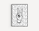 Peace Hand Print Posters, Prints, & Visual Artwork Pretty Average   