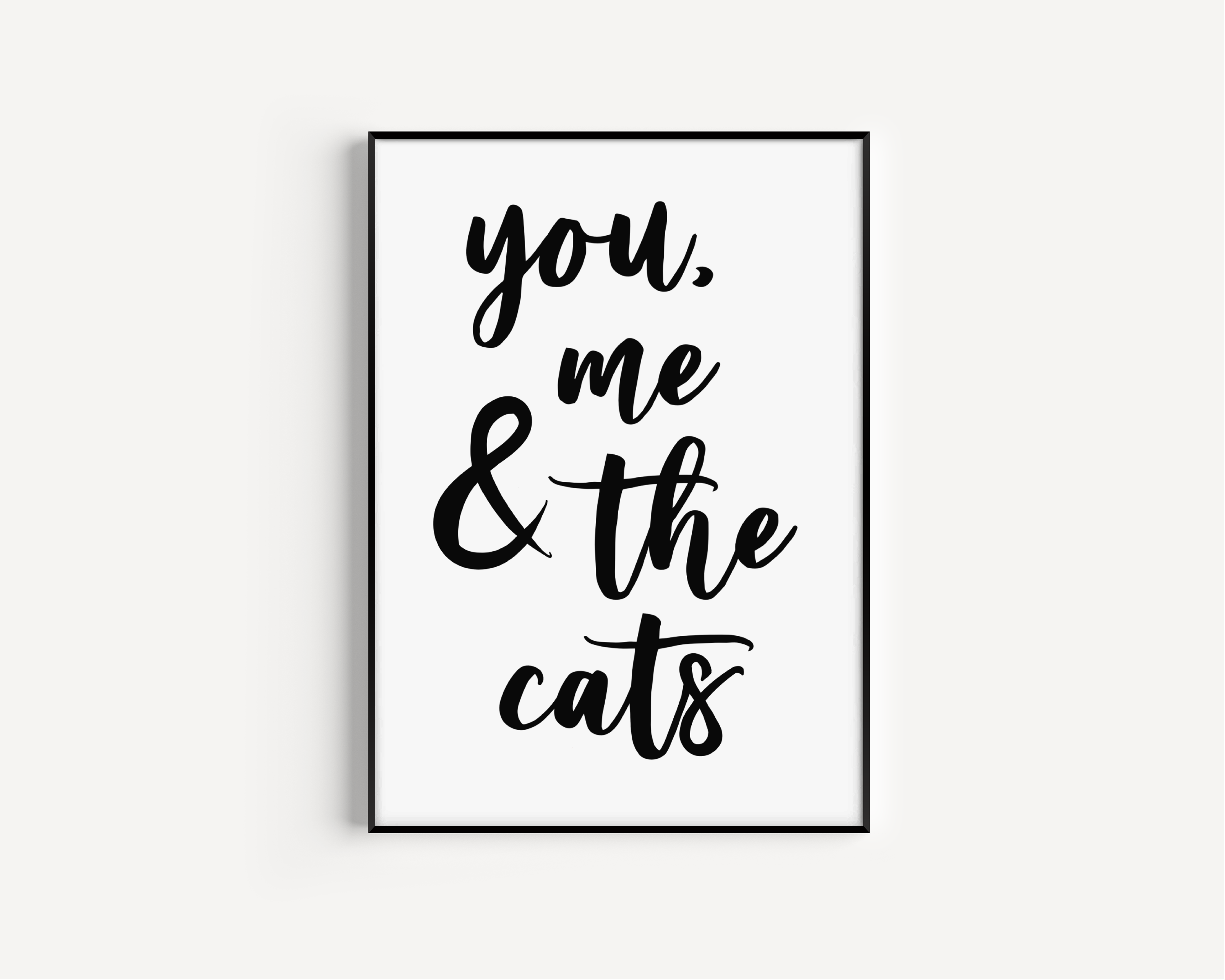 You, Me and the Cat / Cats Print Posters, Prints, & Visual Artwork Pretty Average 4x6 CATS 