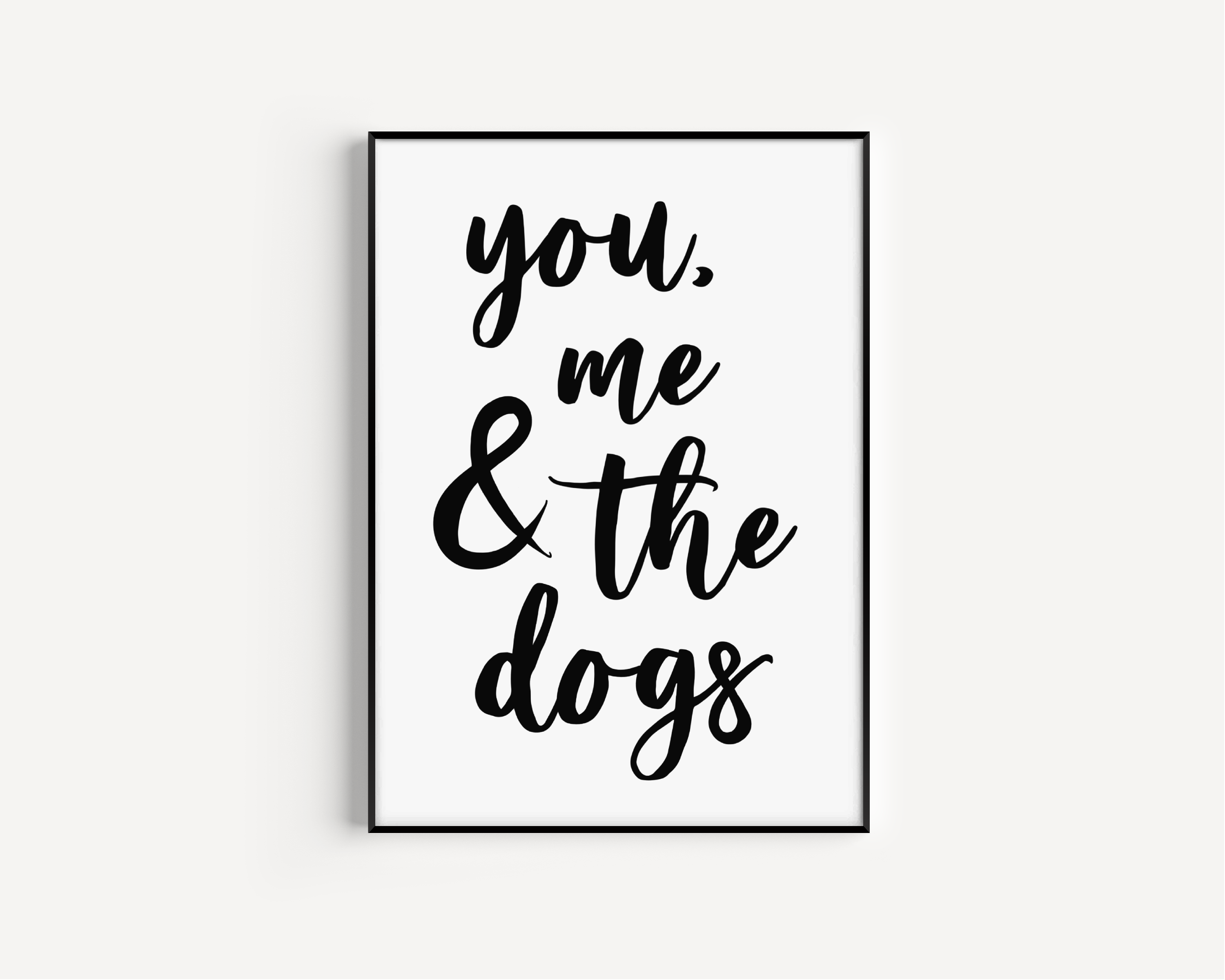You, Me and the Dog / Dogs Print Posters, Prints, & Visual Artwork Pretty Average 4x6 DOGS 