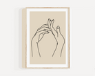 Hands Line Drawing Print Posters, Prints, & Visual Artwork Pretty Average   
