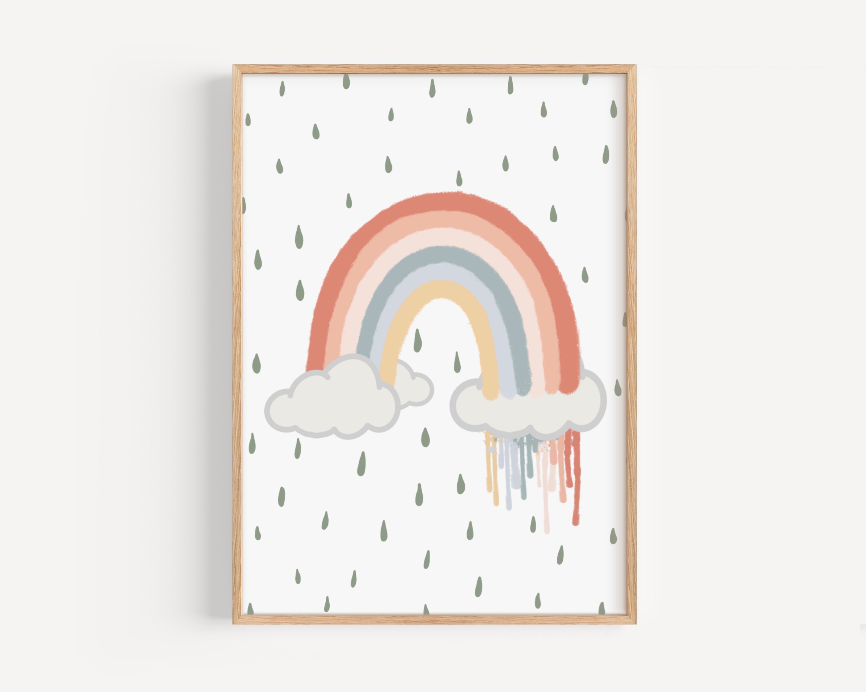 Neutral Pastel Toned Rainbow Print  Pretty Average   