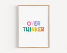 Over Thinker Print Posters, Prints, & Visual Artwork Pretty Average   