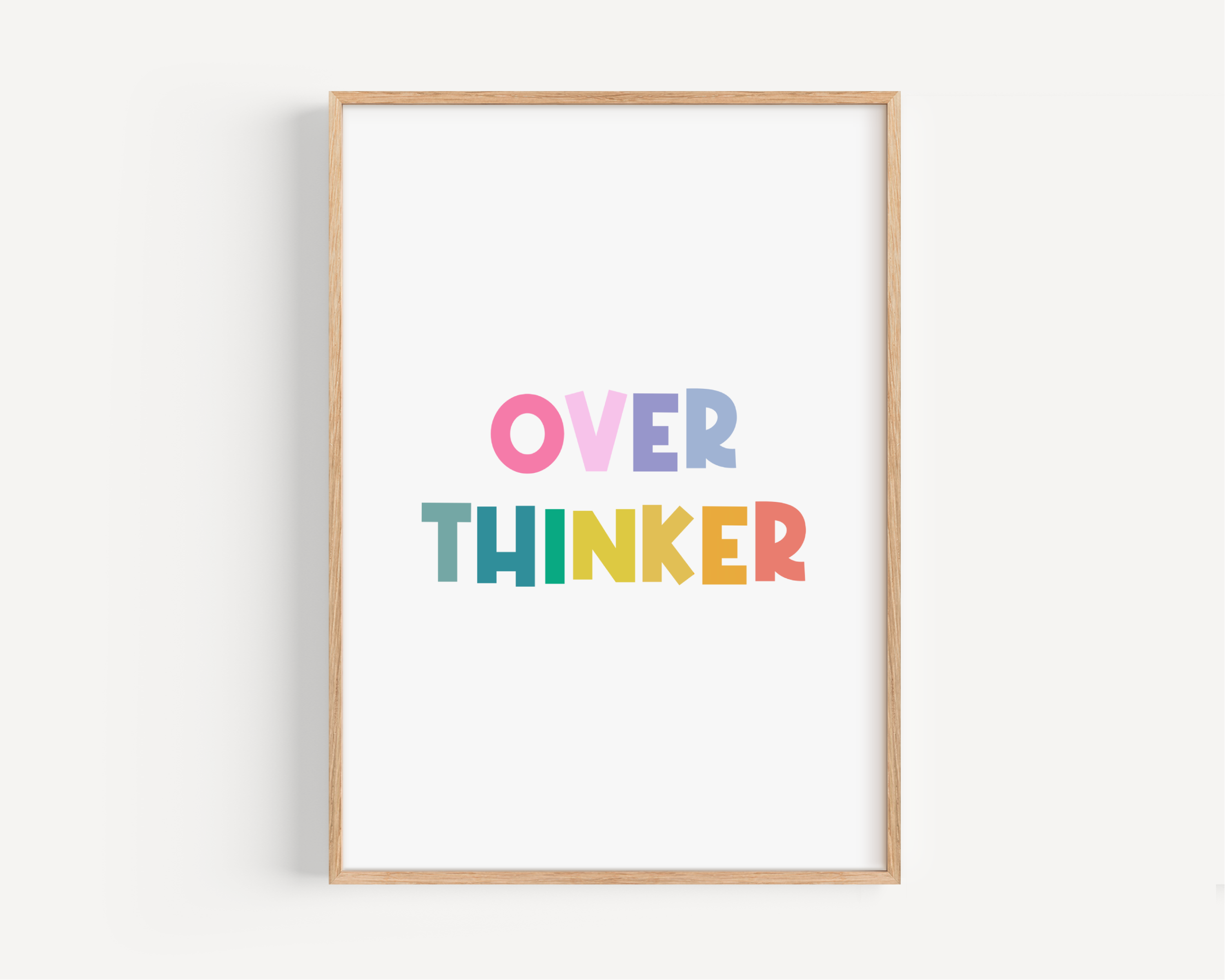 Over Thinker Print Posters, Prints, & Visual Artwork Pretty Average   