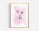 Pink Watercolour Wildflowers Print Posters, Prints, & Visual Artwork Pretty Average   