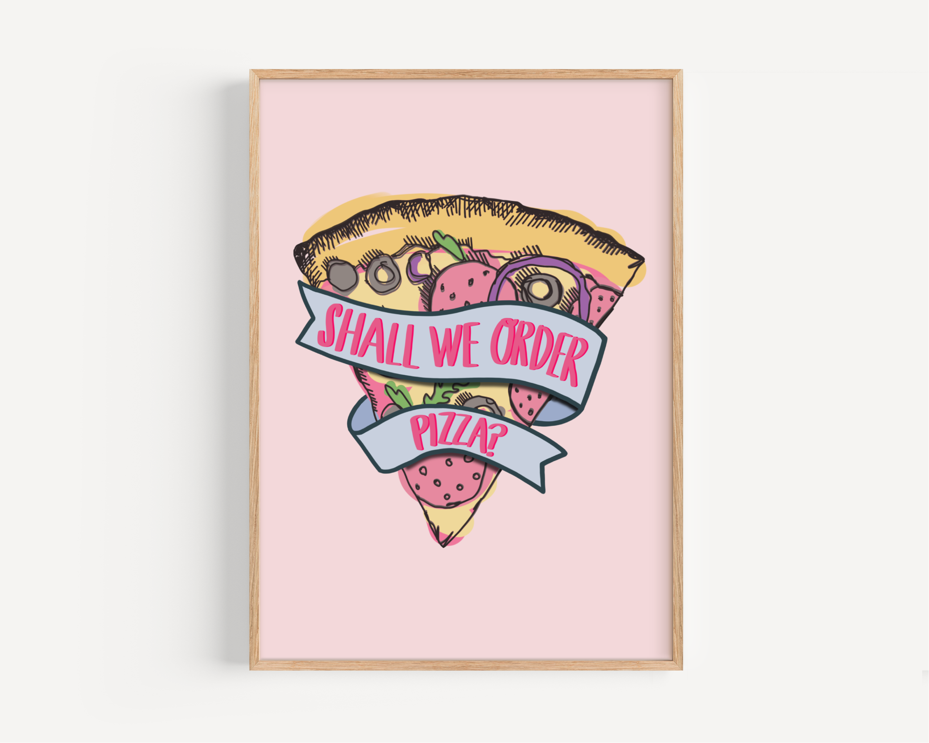 Pizza Print Posters, Prints, & Visual Artwork Pretty Average   