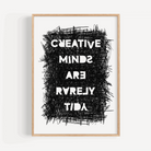 Creative Minds Are Rarely Tidy Print Posters, Prints, & Visual Artwork Pretty Average   