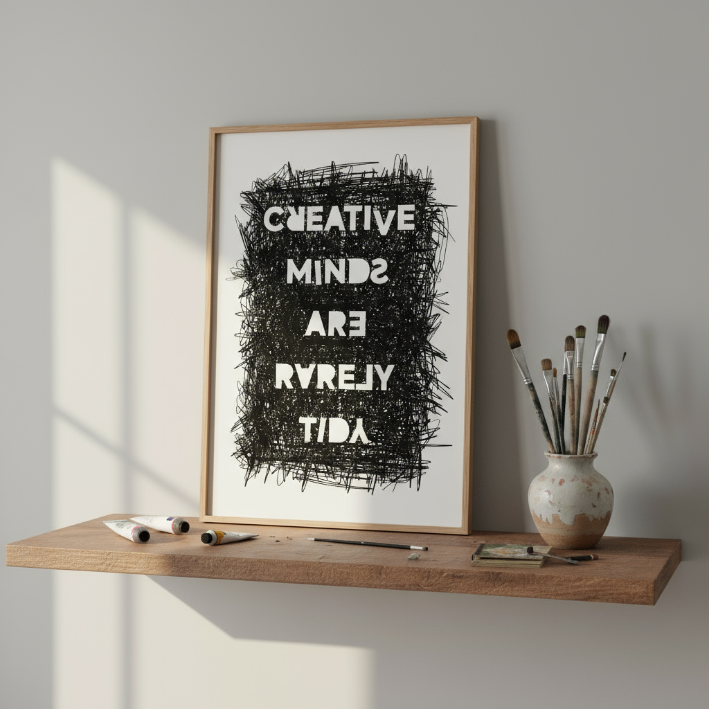 Creative Minds Are Rarely Tidy Print Posters, Prints, & Visual Artwork Pretty Average